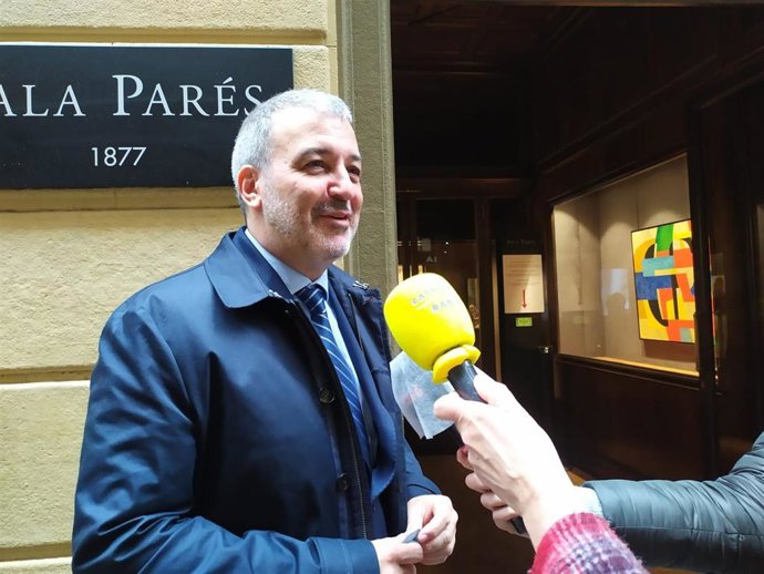 El primer teniente de alcalde del Ayuntamiento de Barcelona, Jaume Collboni, en declaraciones a los periodistas este jueves.