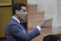 Moreno defiende la tarea de su Gobierno por una igualdad plena, sin "ideologizar", y Unidas Podemos denuncia "retroceso"