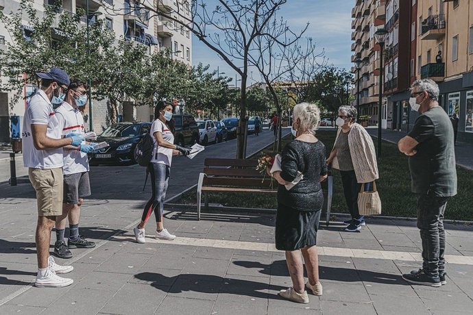 Voluntarios de Cruz Roja Responde.