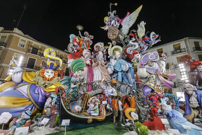 Archivo - La Falla Mayor ganadora de 2021,  Convento Jerusalén, a 2 de septiembre de 2021, en Valencia, Comunidad Valenciana (España).