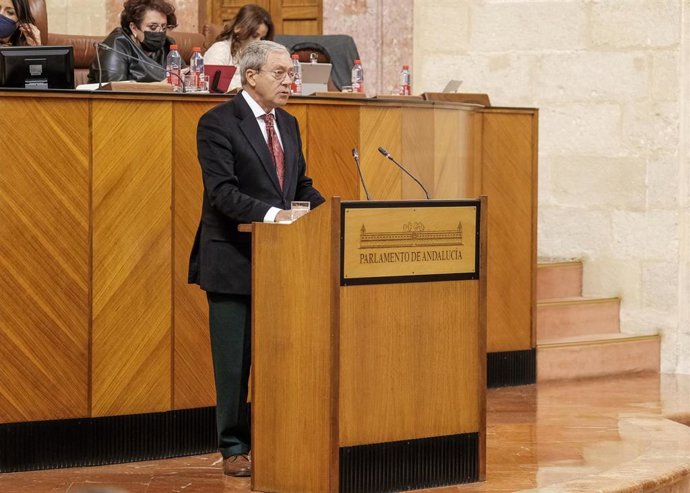 El consejero de Transformación Económica, Rogelio en el Parlamento en una imagen de archivo.