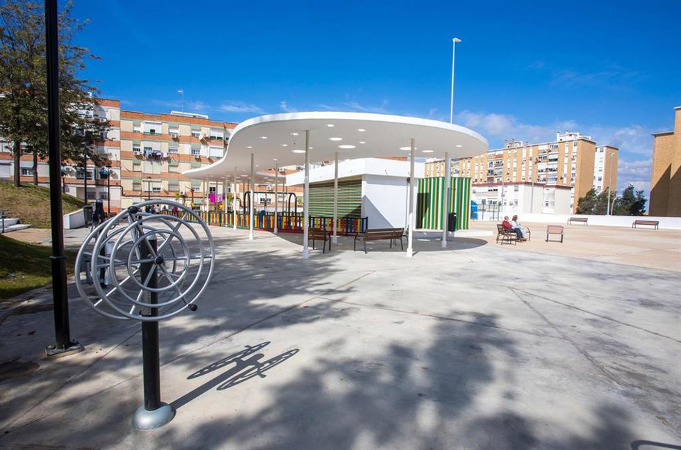 Plaza Andalucía en La Orden (Huelva).