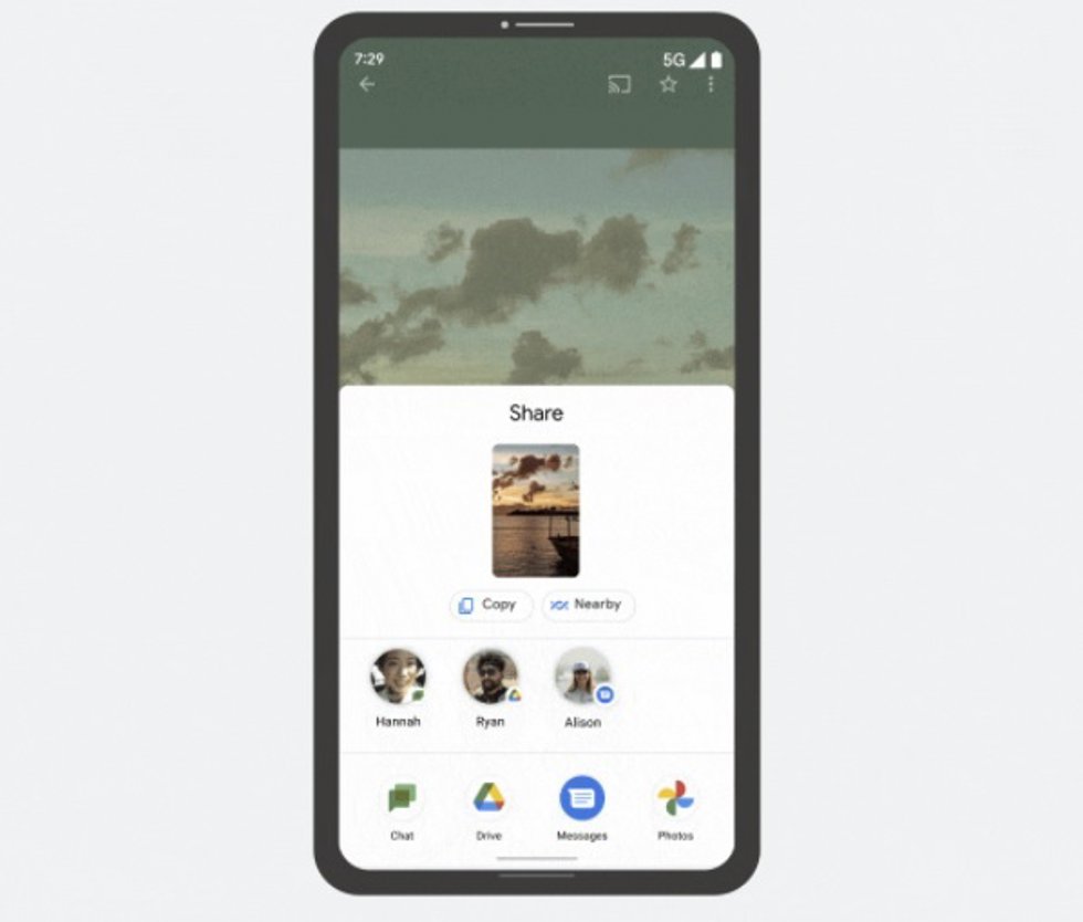 Nearby Share permite seleaccionar múltiples destinatarios