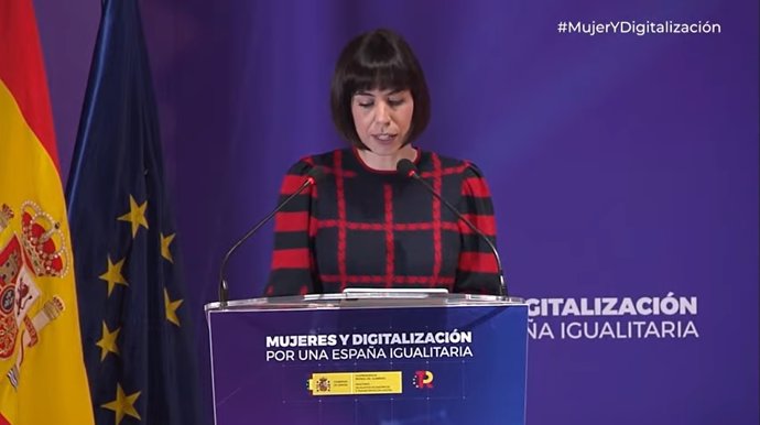 La ministra de Ciencia e Innovación, Diana Morant, en la jornada 'Mujeres y Digitalización, por una España Igualitaria' que organiza el Ministerio de Asuntos Económicos y Transformación Digital este jueves 10 de marzo de 2022