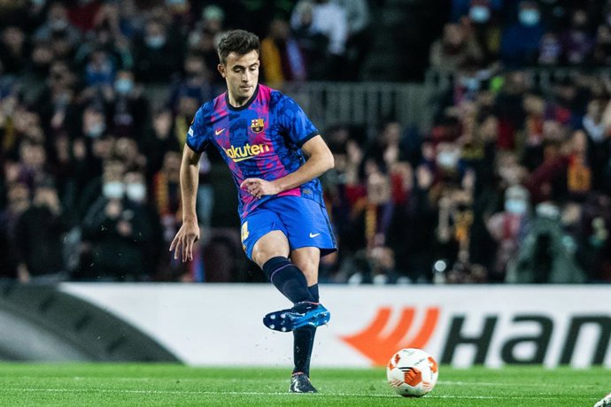 Eric Garcia of FC Barcelona in action during the Europa League match, football match played between FC Barcelona and Galatasaray at Camp Nou stadium on March 10, 2022, in Barcelona, Spain.