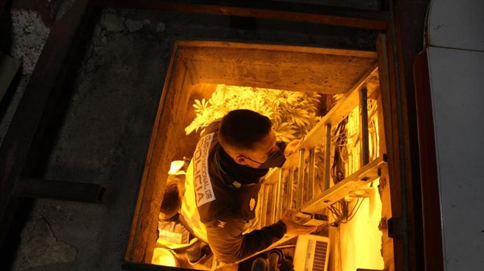 Uno de los zulos intervenidos por la Policía Nacional