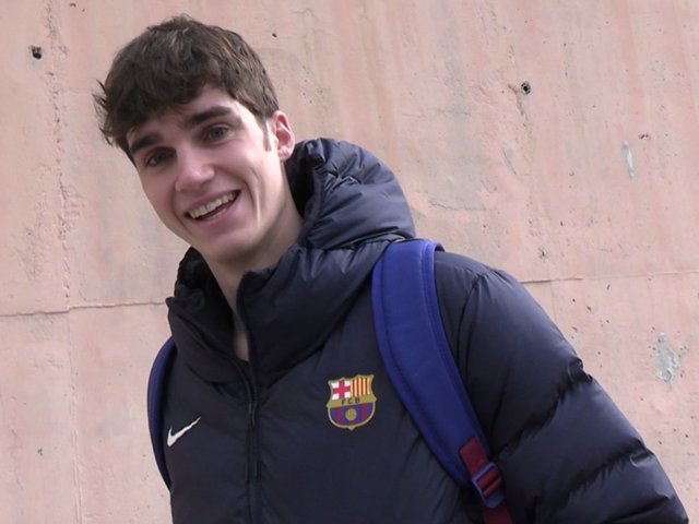 Pablo Urdangarín, feliz tras su debut en Champions con el Barça de balonmano