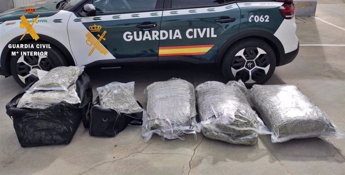 Droga incautada por la Guardia Civil en Mérida