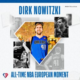 La actuación de Nowitzki en las Finales de NBA de 2011 elegido Mejor Momento Europeo de Todos los Tiempos.