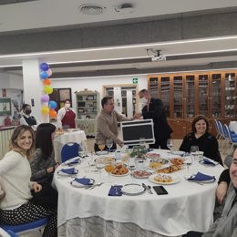Jiménez en el desayuno con el equipo del IES Albaida
