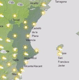 Previsión meteorológica de la Comunitat Valenciana