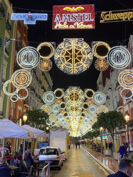 Iluminación de la falla Cuba-Puerto Rico, ganadora del primer premio de las Fallas 2022