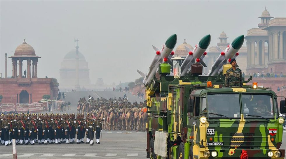 Archivo - Desfile militar en Nueva Delhi (India)