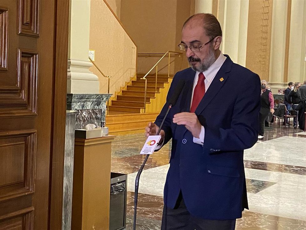 El presidente del Gobierno de Aragón, Javier Lambán.