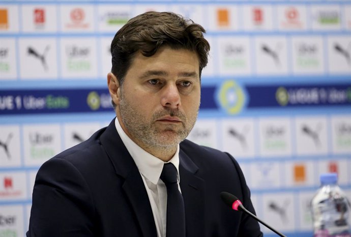 Archivo - Coach of PSG Mauricio Pochettino answers to the media during the post-match press conference following the French championship Ligue 1 football match between Olympique de Marseille (OM) and Paris Saint-Germain (PSG) on October 24, 2021 at Stad