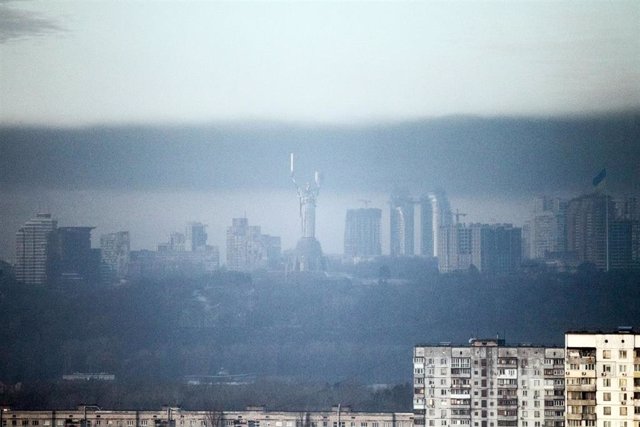 Bloques de viviendas en Kiev durante la guerra