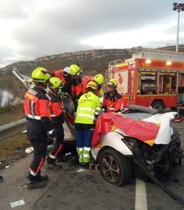 Accidente en Salinillas de Buradón (Álava)