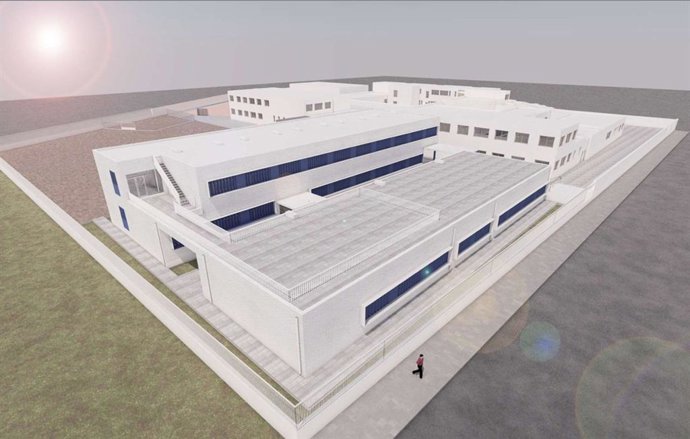 Recreación virtual de una de las actuaciones previstas por la Delegación territorial de Educación de Almería en Roquetas de Mar.