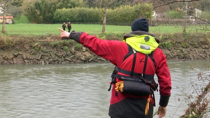 Operativo de búsqueda en el río Bidasoa
