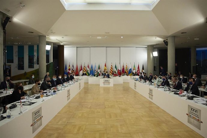 Vista general de la conferencia de Presidentes, en el Museo Arqueológico Benahoarita, a 13 de marzo de 2022, en Los Llanos de Aridane, La Palma, Canarias (España)