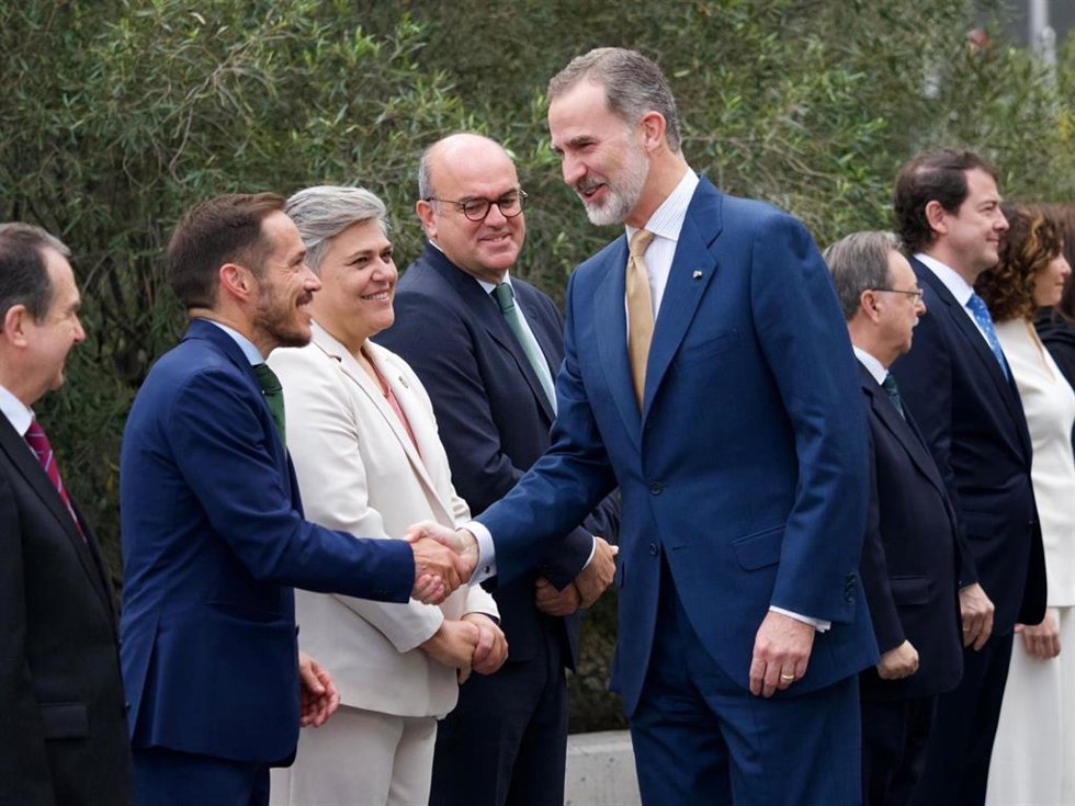 El presidente del Cabildo de La Palma, Mariano Hernández Zapata, este domingo antes del inicio de la Conferencia de Presidentes