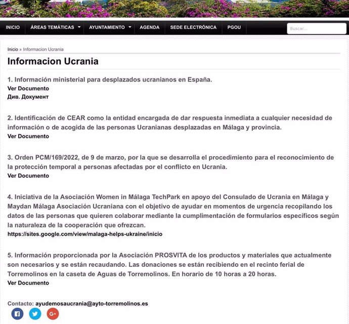Torremolinos habilita una sección en la web municipal para agrupar información sobre ayudas