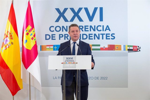 El presidente de C-LM, Emiliano García-Page, en la XXVI Conferencia de Presidentes.