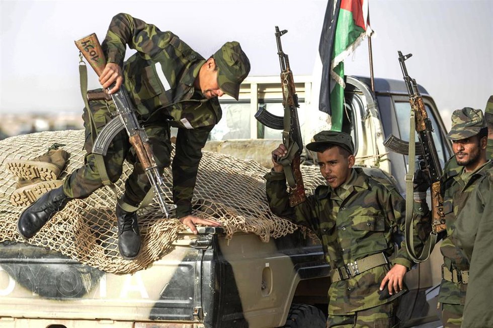 Archivo - Milicianos del Frente Polisario