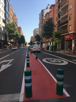 La Policía Local de Logroño intensifica esta semana la vigilancia del carril bus-taxi