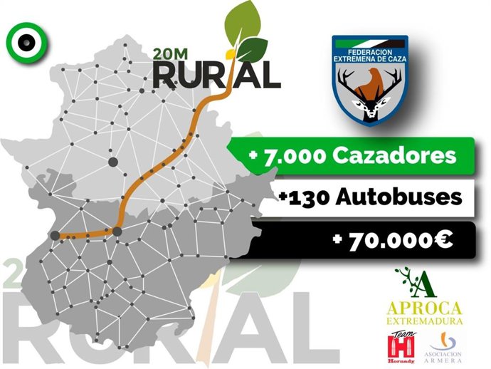 Participación de Fedexcaza en las movilizaciones del 20M