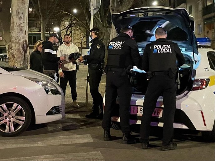 La Policía Local de Palma en las intervenciones de este fin de semana.