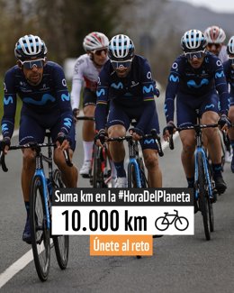 Archivo - Aportación del Movistar Team al reto 'La Vuelta al Planeta'