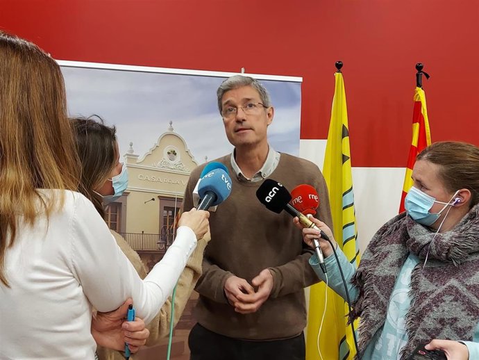 El alcalde de Guissona (Lleida), Jaume Ars, este lunes en el municipio
