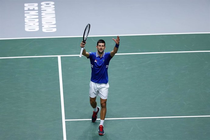 Archivo - Novak Djokovic con Serbia en la Copa Davis