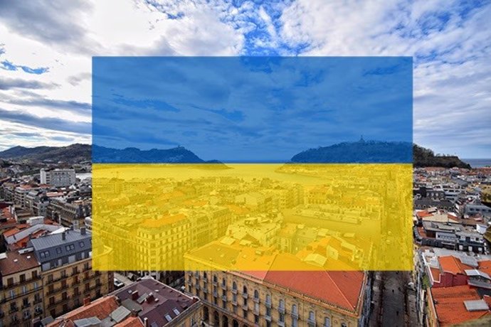 Apoyo de San Sebastián al pueblo de Ucrania.