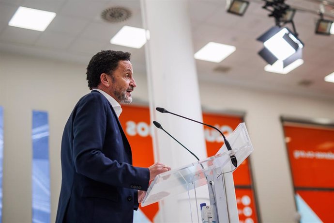 Archivo - El vicesecretario general y portavoz de Ciudadanos, Edmundo Bal, ofrece una rueda de prensa en la sede del partido, a 4 de febrero de 2022, en Madrid (España).