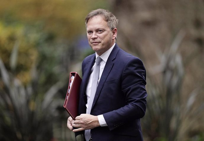 Archivo - El ministro de Transporte británico, Grant Shapps.