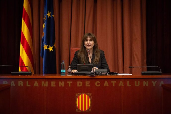 Archivo - La presidenta del Parlament, Laura Borrs, en la apertura de la Jornada Europea del Consell Catal del Moviment Europeu, a 31 de enero de 2022, en el Parlament de Catalunya.