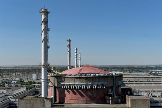 Vista de un reactor en la central nuclear de Zaporiyia, en Ucrania