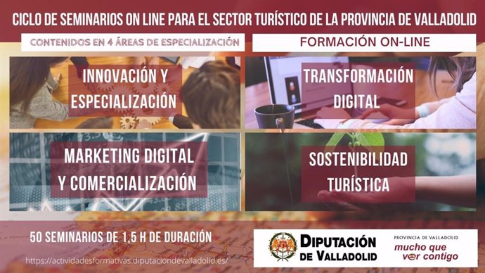 Cartel del ciclo de seminarios organizado por la Diputación de Valladolid