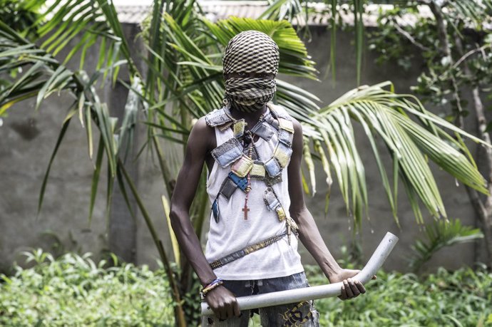 Archivo - Niños soldado en República Centroafricana
