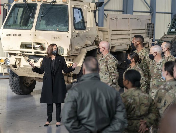 La vicepresidenta de Estados Unidos, Kamala Harris, en Polonia