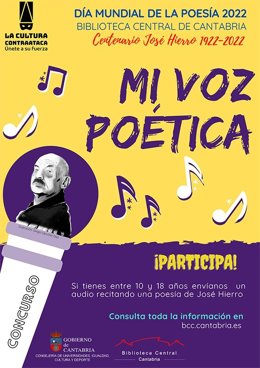 Cartel del concurso 'Mi voz poética'