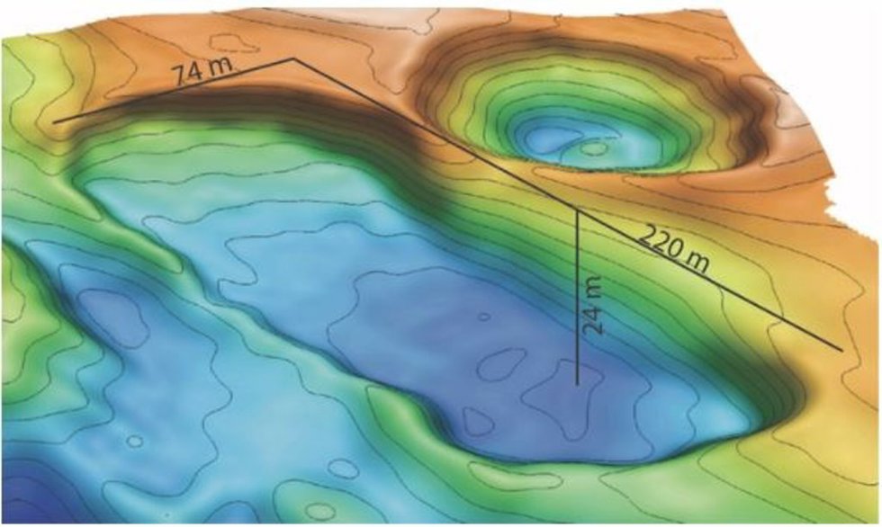 Las encuestas de mapeo repetidas con vehículos submarinos autónomos (AUV) de MBARI revelaron un enorme sumidero desarrollado en solo nueve años.