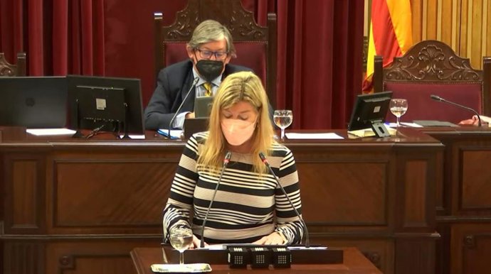 La consellera de Salud y Consumo, Patricia Gómez, en una intervención en el Parlament.