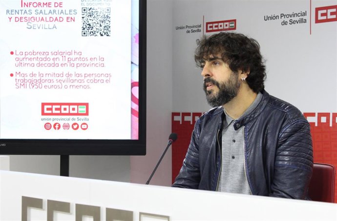 Archivo - El secretario general de CCOO Sevilla, Carlos Aristu, en foto de archivo.