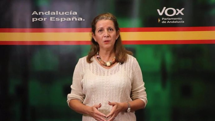 Archivo - La portavoz de Vox en la comisión parlamentaria de Salud y Familias en Andalucía, María José Piñero, en una foto de archivo.