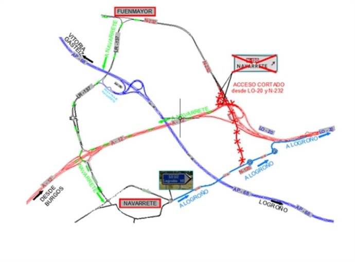 En servicio un nuevo tramo del trazado de la N-120 en las obras entre Arrúbal-Navarrete de la A-68