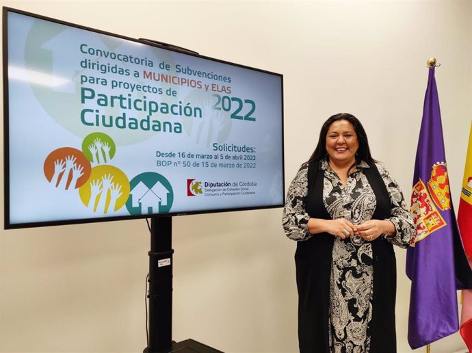 La delegada de Cohesión Social, Consumo y Participación Ciudadana de la Diputación de Córdoba, Dolores Amo.