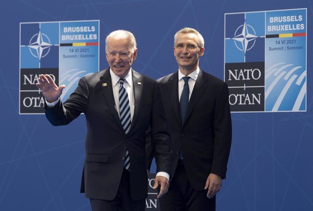 Archivo - El presidente de Estados Unidos, Joe Biden, y el secretario general de la OTAN, Jens Stoltenberg. 